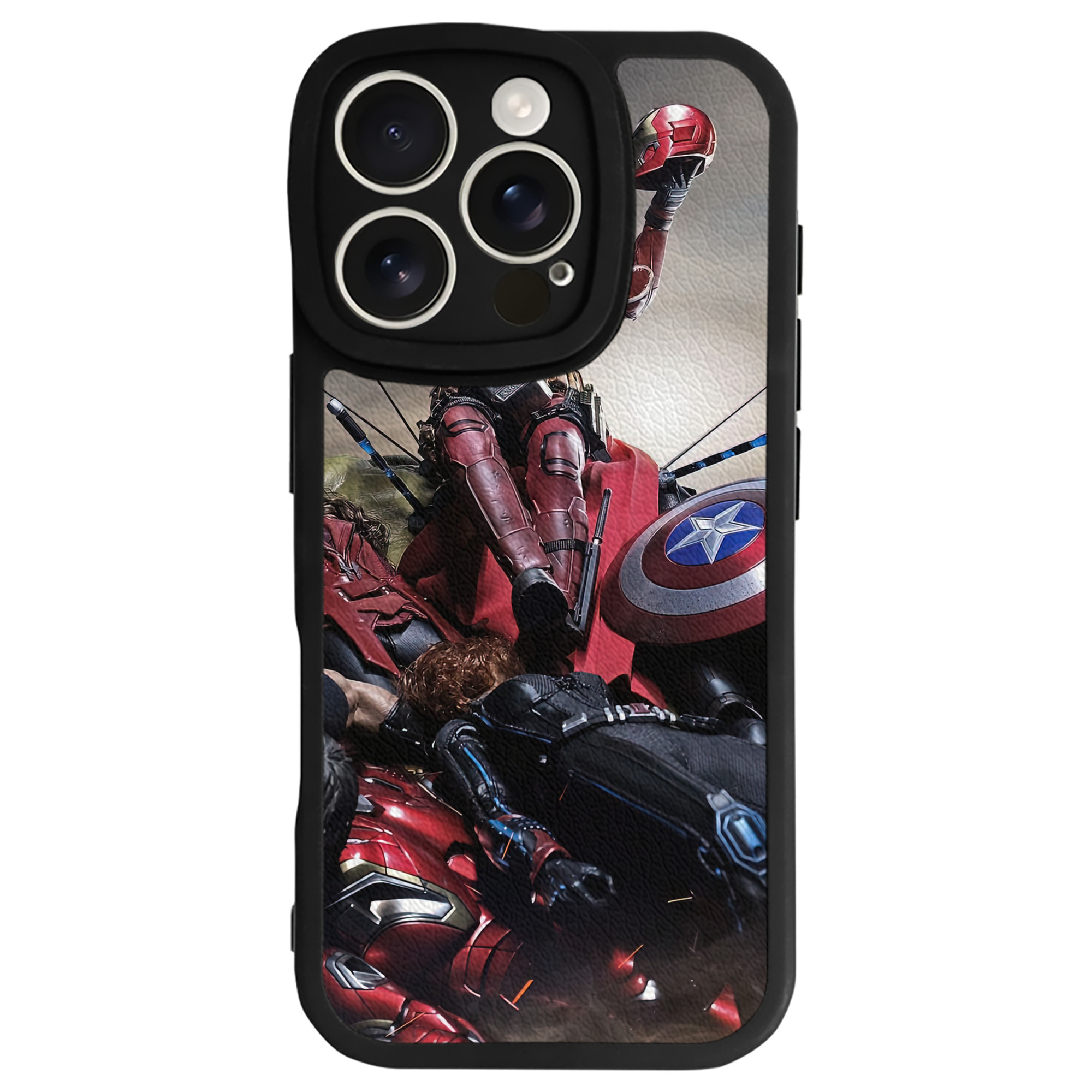 （画像用） Deadpool デッドプール 【iPhone 16シリーズ対応】シリコンスマホケース（レザー調） 材質：シリコン